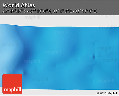 Physical 3D Map of the Area around 27° 29' 28" S, 37° 28' 30" E