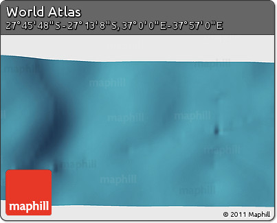 Satellite 3D Map of the Area around 27° 29' 28" S, 37° 28' 30" E