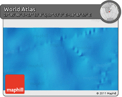 Physical 3D Map of the Area around 27° 29' 28" S, 38° 19' 30" E