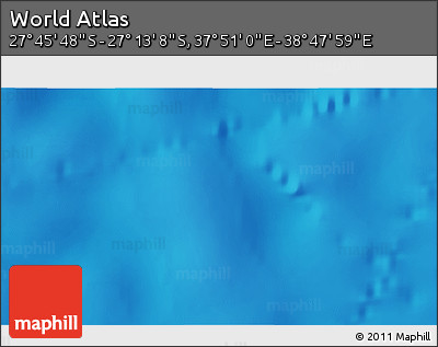 Physical 3D Map of the Area around 27° 29' 28" S, 38° 19' 30" E
