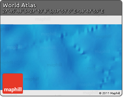 Physical 3D Map of the Area around 27° 29' 28" S, 38° 19' 30" E