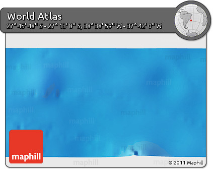 Shaded Relief 3D Map of the Area around 27° 29' 28" S, 38° 10' 29" W