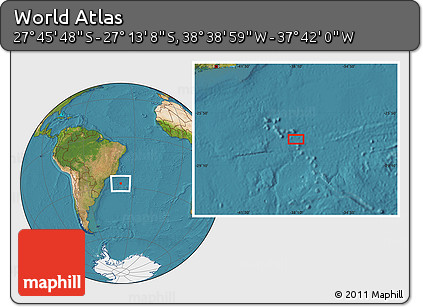 Satellite Location Map of the Area around 27° 29' 28" S, 38° 10' 29" W