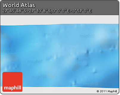Physical 3D Map of the Area around 27° 29' 28" S, 3° 28' 30" E