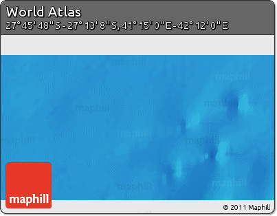 Physical 3D Map of the Area around 27° 29' 28" S, 41° 43' 30" E