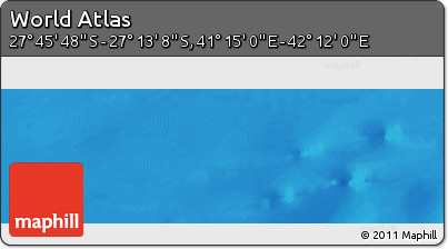 Physical Panoramic Map of the Area around 27° 29' 28" S, 41° 43' 30" E