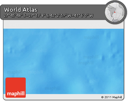 Physical 3D Map of the Area around 27° 29' 28" S, 41° 34' 30" W
