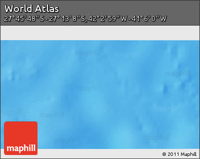 Physical 3D Map of the Area around 27° 29' 28" S, 41° 34' 30" W