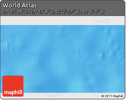 Physical 3D Map of the Area around 27° 29' 28" S, 41° 34' 30" W