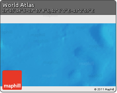 Physical 3D Map of the Area around 27° 29' 28" S, 42° 34' 30" E