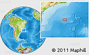 Physical Location Map of the area around 27° 29' 28" S, 42° 25' 29" W