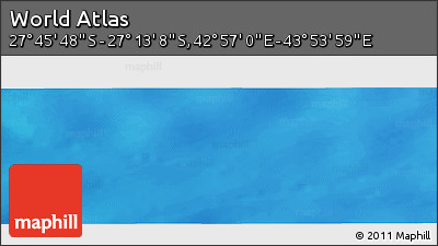 Physical Panoramic Map of the Area around 27° 29' 28" S, 43° 25' 29" E