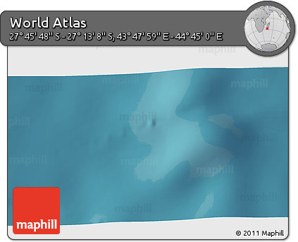 Satellite 3D Map of the Area around 27° 29' 28" S, 44° 16' 29" E