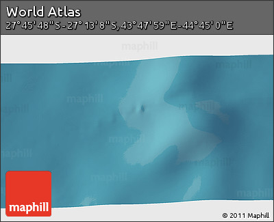 Satellite 3D Map of the Area around 27° 29' 28" S, 44° 16' 29" E