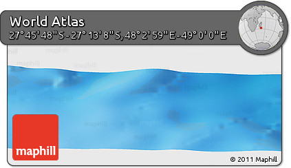 Physical Panoramic Map of the Area around 27° 29' 28" S, 48° 31' 29" E