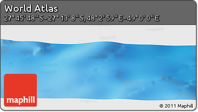 Physical Panoramic Map of the Area around 27° 29' 28" S, 48° 31' 29" E