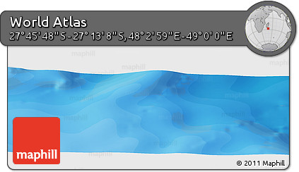 Political Panoramic Map of the Area around 27° 29' 28" S, 48° 31' 29" E