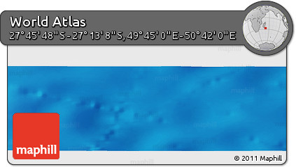 Physical Panoramic Map of the Area around 27° 29' 28" S, 50° 13' 30" E