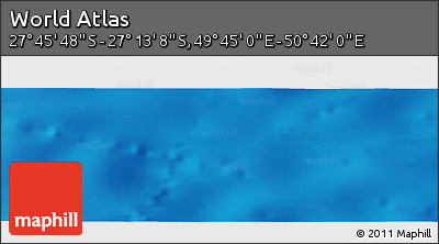 Physical Panoramic Map of the Area around 27° 29' 28" S, 50° 13' 30" E