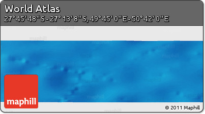 Physical Panoramic Map of the Area around 27° 29' 28" S, 50° 13' 30" E