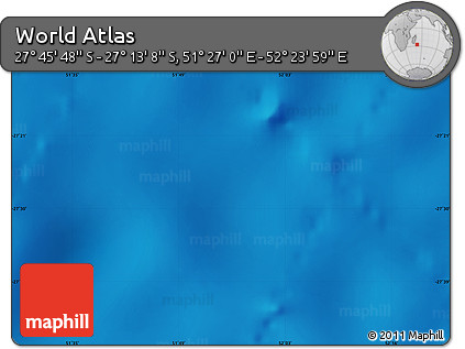 Physical Map of the Area around 27° 29' 28" S, 51° 55' 29" E