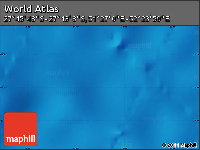 Physical Map of the Area around 27° 29' 28" S, 51° 55' 29" E