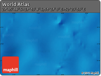 Physical Map of the Area around 27° 29' 28" S, 51° 55' 29" E