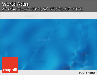 Physical 3D Map of the Area around 27° 29' 28" S, 52° 46' 29" E