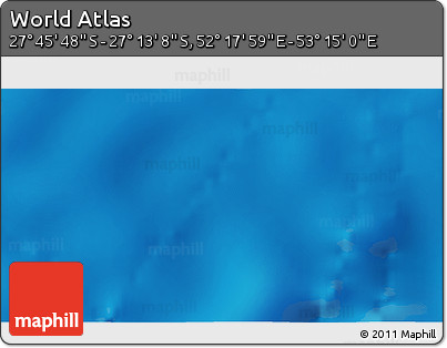 Physical 3D Map of the Area around 27° 29' 28" S, 52° 46' 29" E