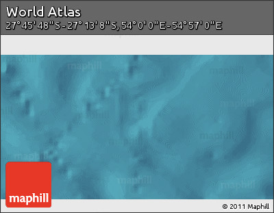 Satellite 3D Map of the Area around 27° 29' 28" S, 54° 28' 30" E