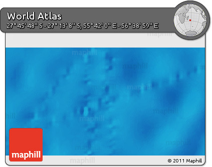 Physical 3D Map of the Area around 27° 29' 28" S, 56° 10' 29" E
