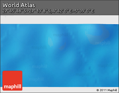 Physical 3D Map of the Area around 27° 29' 28" S, 5° 10' 30" E