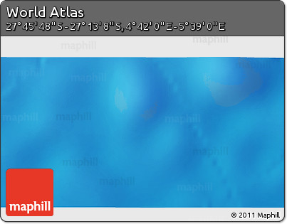 Physical 3D Map of the Area around 27° 29' 28" S, 5° 10' 30" E
