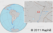 Gray Location Map of the area around 27° 29' 28" S, 60° 16' 29" W