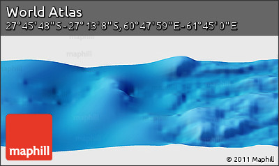 Physical Panoramic Map of the Area around 27° 29' 28" S, 61° 16' 29" E