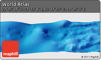 Physical Panoramic Map of the Area around 27° 29' 28" S, 61° 16' 29" E