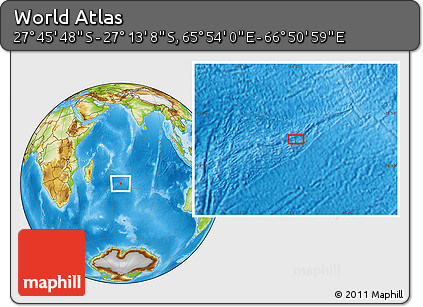 Physical Location Map of the Area around 27° 29' 28" S, 66° 22' 30" E