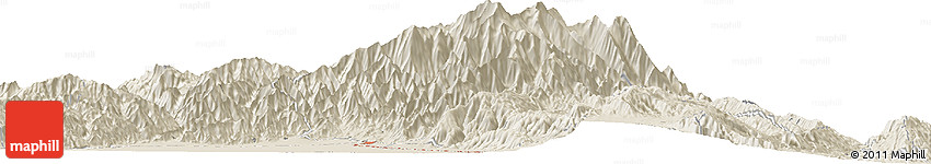 Shaded Relief Horizon Map of the Area around 27° 29' 28" S, 66° 13' 29" W