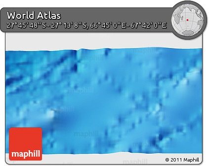 Physical 3D Map of the Area around 27° 29' 28" S, 67° 13' 29" E