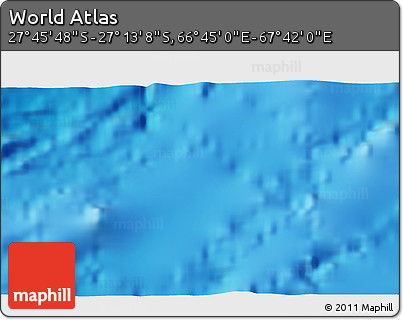 Physical 3D Map of the Area around 27° 29' 28" S, 67° 13' 29" E