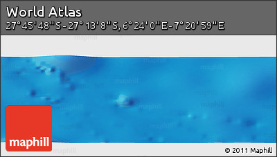 Physical Panoramic Map of the Area around 27° 29' 28" S, 6° 52' 30" E