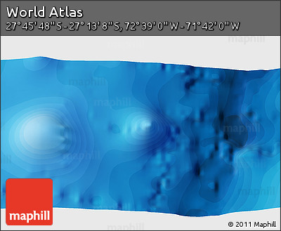 Political 3D Map of the Area around 27° 29' 28" S, 72° 10' 30" W