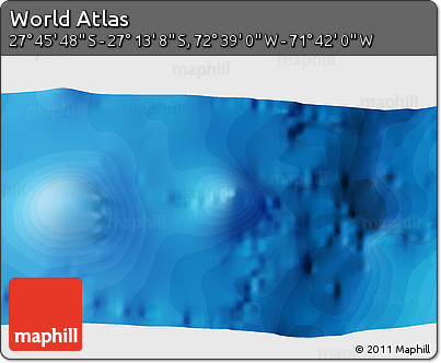 Political 3D Map of the Area around 27° 29' 28" S, 72° 10' 30" W