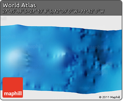 Shaded Relief 3D Map of the Area around 27° 29' 28" S, 72° 10' 30" W