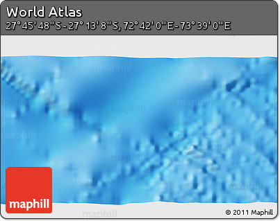 Physical 3D Map of the Area around 27° 29' 28" S, 73° 10' 30" E