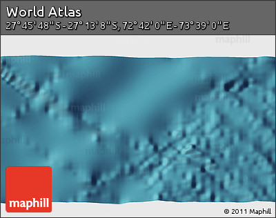 Satellite 3D Map of the Area around 27° 29' 28" S, 73° 10' 30" E