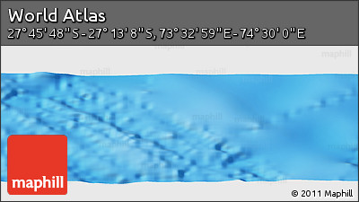 Physical Panoramic Map of the Area around 27° 29' 28" S, 74° 1' 30" E