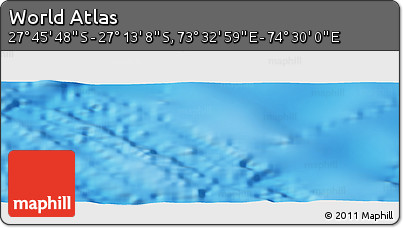 Physical Panoramic Map of the Area around 27° 29' 28" S, 74° 1' 30" E