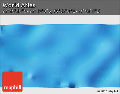 Physical 3D Map of the Area around 27° 29' 28" S, 77° 25' 30" E