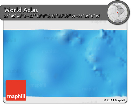 Physical 3D Map of the Area around 27° 29' 28" S, 78° 7' 30" W